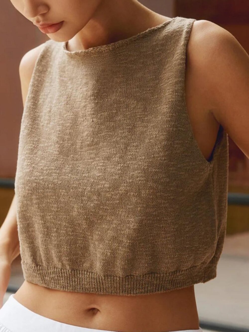 Knit crop top